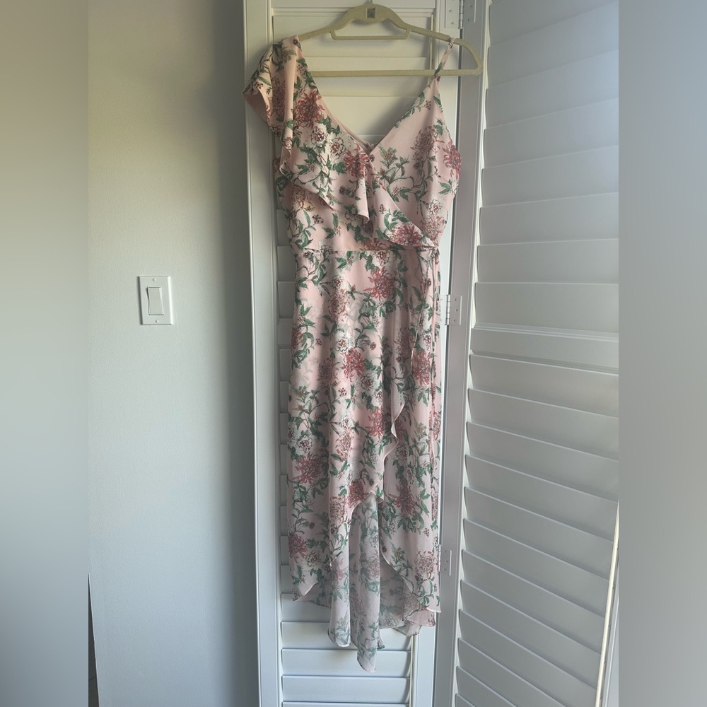 Adelyn Rae - Hannah Asymmetrical Ruffle Midi - Picture 7 of 12